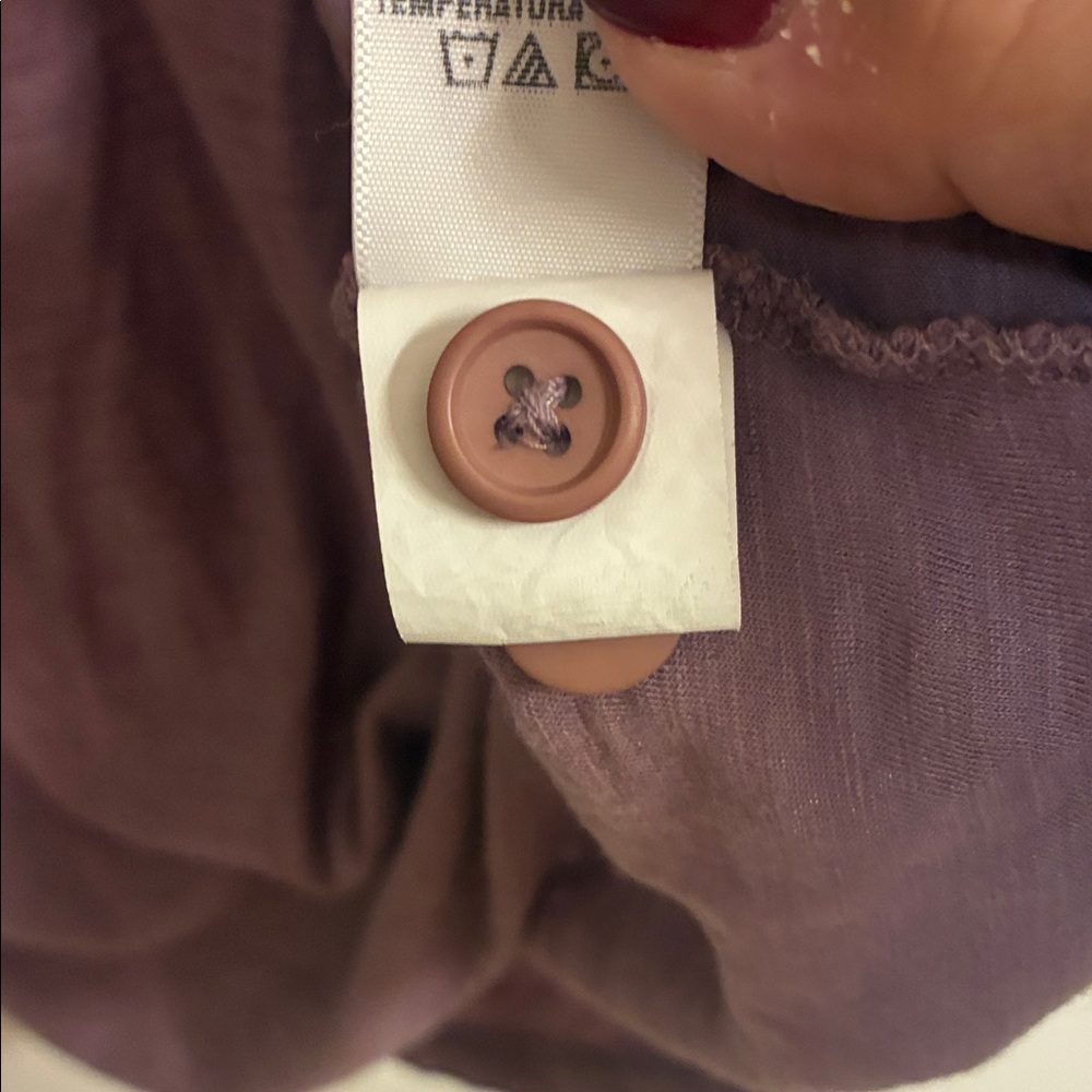 James Perse Mauve Long Sleeve Henley in Sz 1 -equivalent to a small - Picture 8 of 11